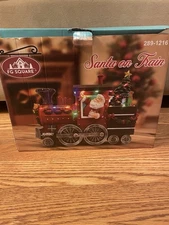 FG Square “Santa On Train” Christmas Holiday Decoration #289-1216