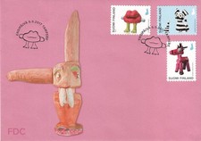 Post Art Award Finland Mint FDC Three Stamps Cover 2017
