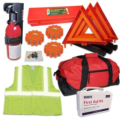 USKITS DOT Hi-Vis Economy OSHA ANSI Compliant Truck Safety Kit