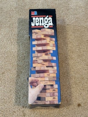 Vintage 1986 Jenga Game Complete With Original Box,   Milton Bradley! COMPLETE