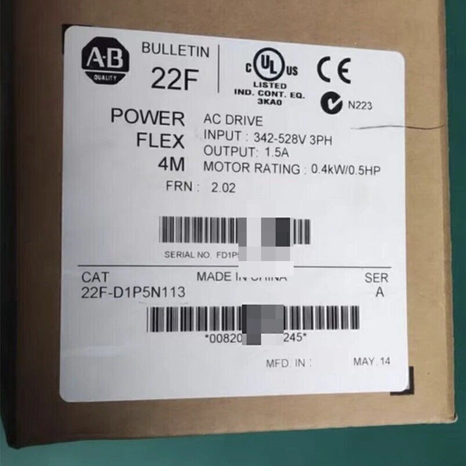 AB 22F-D1P5N113 22F D1P5N113  In Box PowerFlex4M AC Drive Expedited Shipping DHL - Image 2 of 3