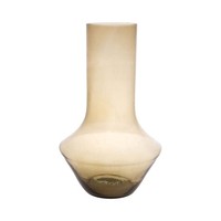 Inna-Glas Blumenvase Enedina, Glas, Recycelt, Orange-Braun-Klar, 40 Cm, Ø 26 Cm