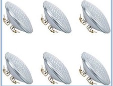 6 Pack Waterproof PAR36 LED Landscape Light Bulb G53 12Volts 9Watts Warm White