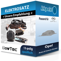 Towtec E-Satz 13Polig Fahrzeugspezifisch Passend für Opel Astra G Caravan NEU