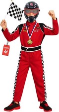 Kids Race Car Driver Costume Boys F1 Motor Racing Nascar Jumpsuit Formula 1