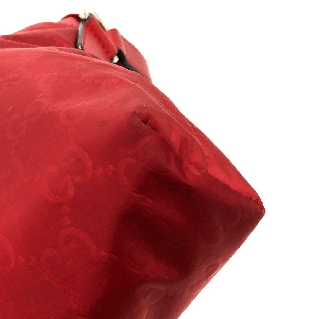 GUCCI GG Shoulder Bag Nylon Leather Red Women's Used thumbnail 5