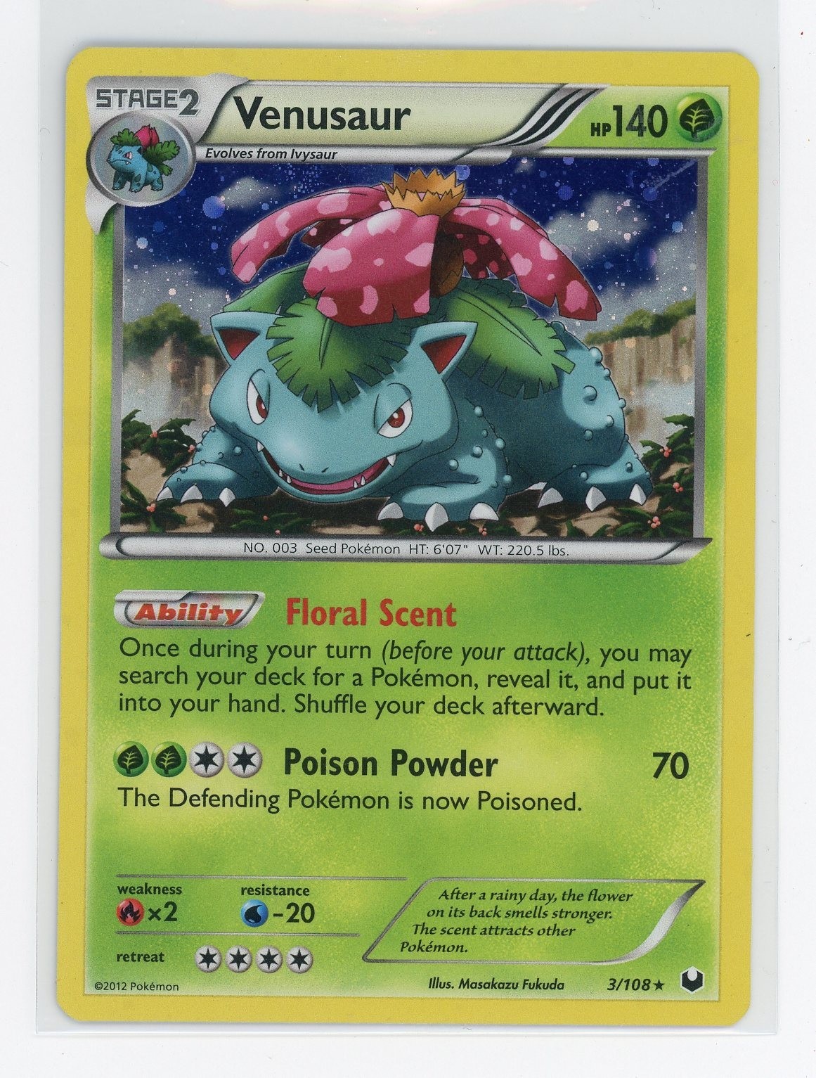 Pokemon TCG - Venusaur 3/108 - Dark Explorers - Cosmo Holo