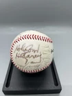 Harry Caray Mark McGwire Dennis Eckersley Autographed Baseball HOF MLB 1/1