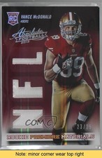 2013 Absolute Rookie Premiere Materials NFL Prime 23/25 Vance McDonald READ fm0