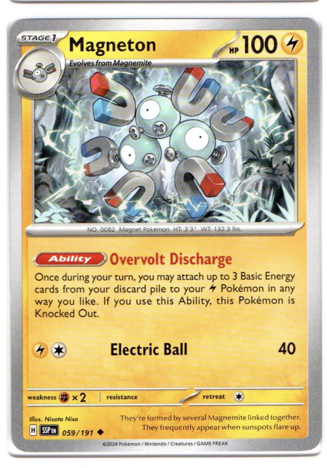 Magneton 59/191 Uncommon Surging Sparks Pokemon