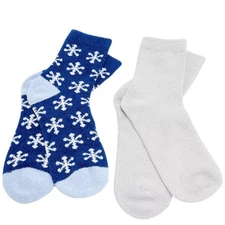 MUK LUKS Women's 2-Pack Holiday Icon Socks Snowman