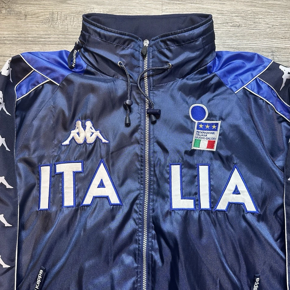 Vintage 2000 Kappa Italy Gara Jacket XL Windbreaker Italiana Giuoco Calcio  - Image 2 of 4
