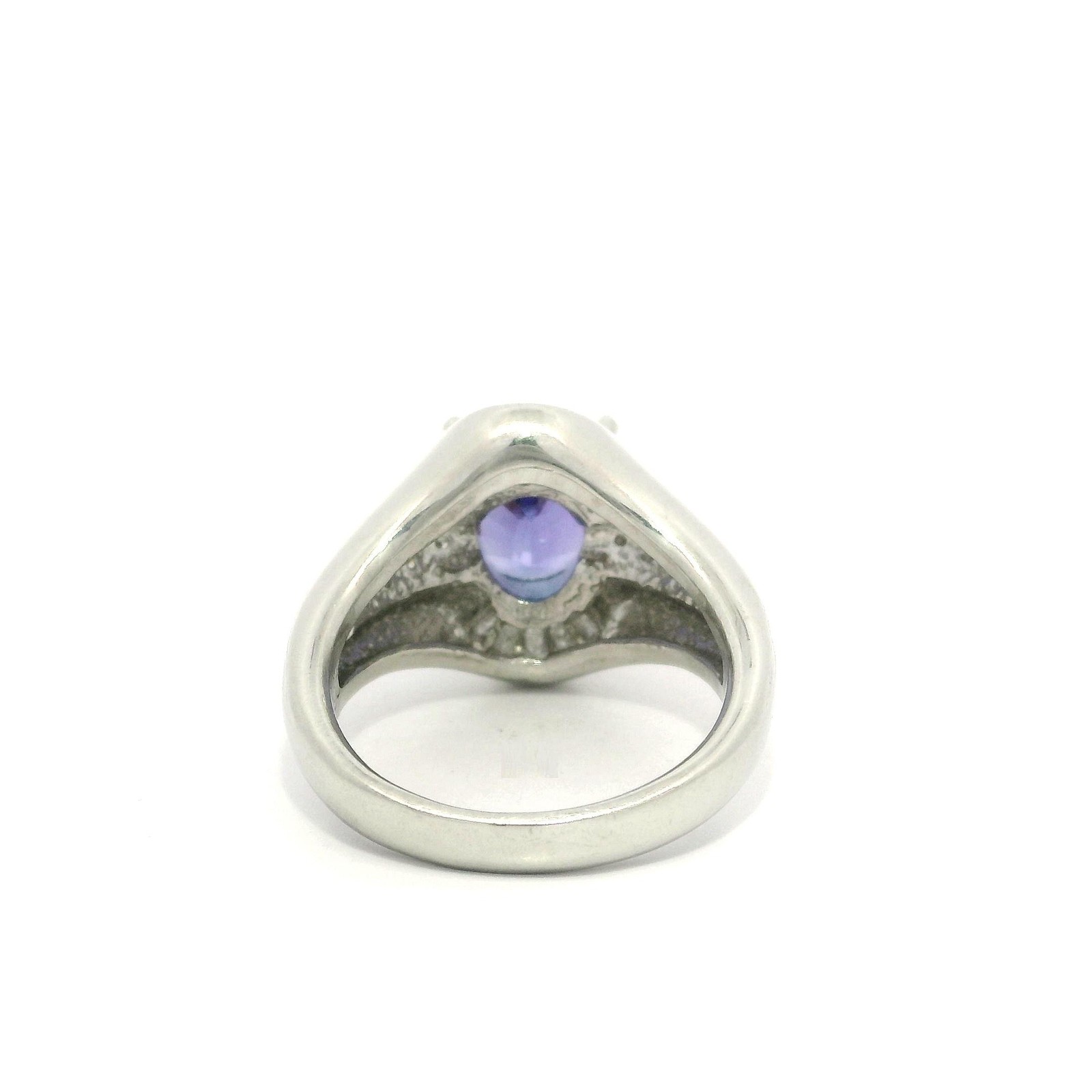 Solid Platinum 2.99ctw Oval Violet Blue Tanzanite… - image 8
