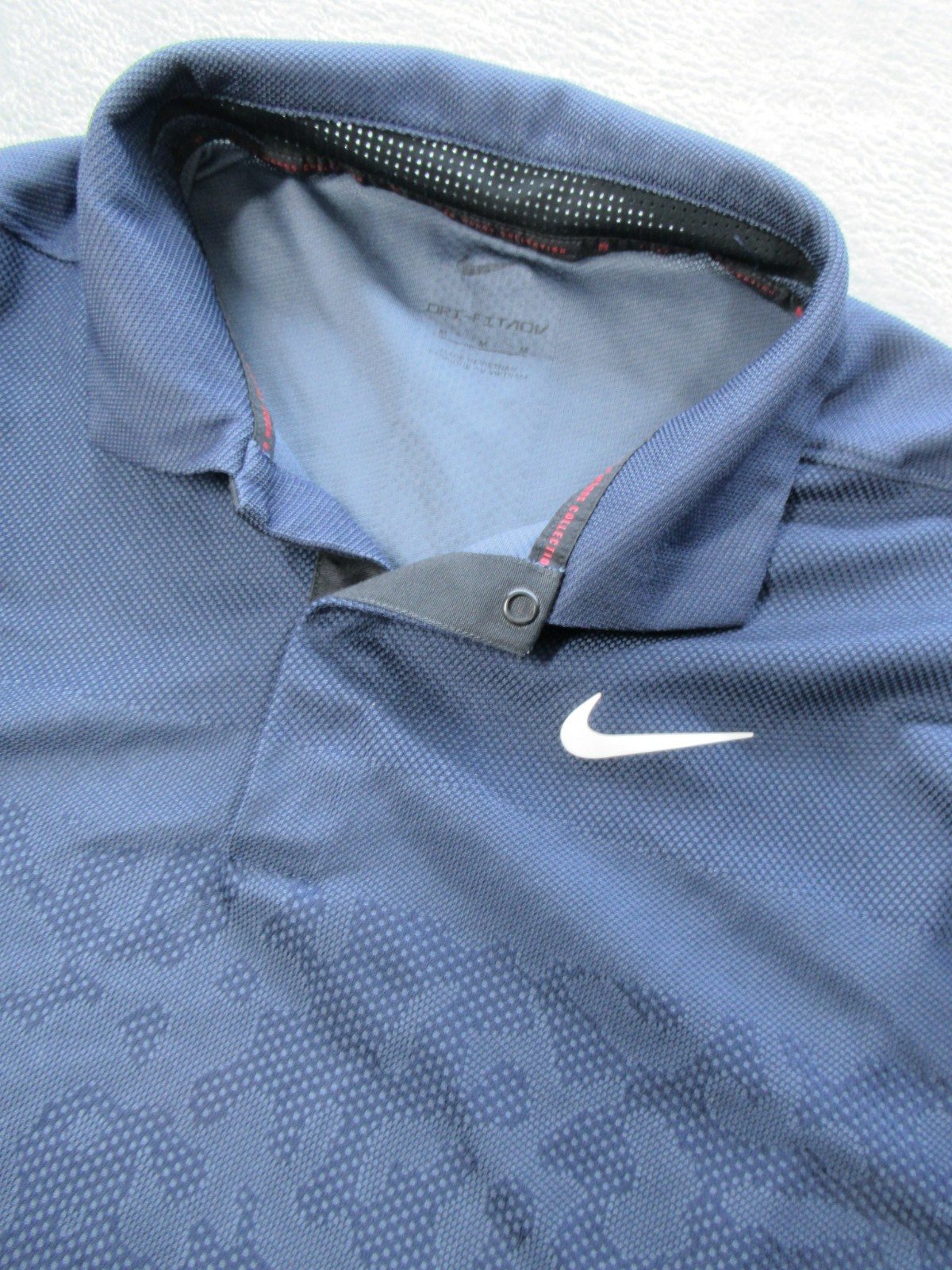 Nike Tiger Woods Men's Polo Shirt Size Medium Blue Dri-Fit A