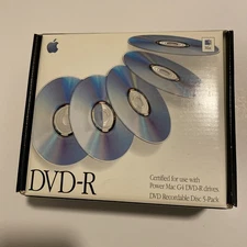 SEALED! Apple 4.7GB DVD-R Recordable Media Discs, 5 Pack. M8405ZM/A