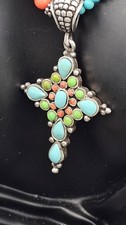 Barse 925 Sterling Silver Turquoise Coral Gre...