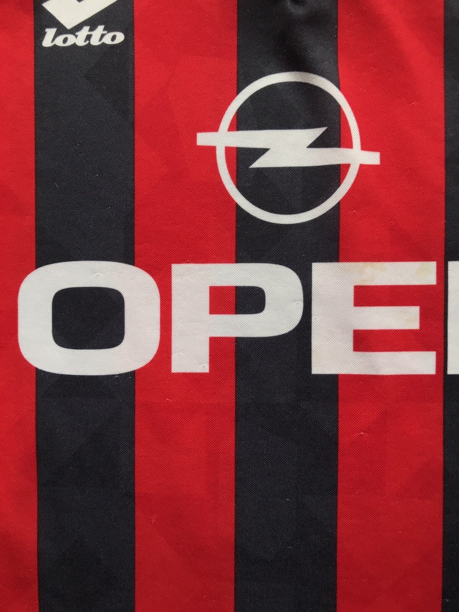 AC MILAN 1995 1996 HOME FOOTBALL SHIRT SOCCER JERSEY LOTTO