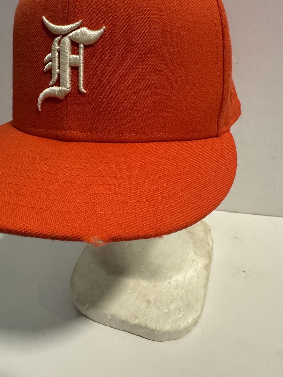 New Era 59Fifty Essentials Fear Of God Fitted Hat Cap Orange Size