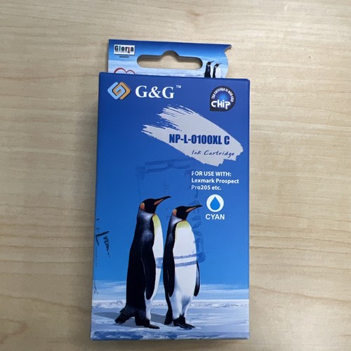 G&G NP-L-0100XL C CYAN Ink Cartridge - Sealed Box For Lexmark Prospect Pro205 - Picture 2 of 6