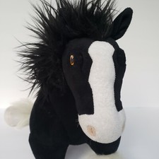 Disney Store Plush Brave Angus Horse Plush Black Clydesdale Stuffed Toy 15"