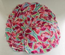 Cloth Wipes 20 Baby Flannel 8"x8" Boy Girl Summer Watermelon Blue 1 or 2 Ply
