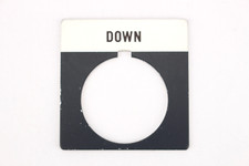 ALLEN BRADLEY DOWN 800T-X503 30mm Push Button Legend Plate A-B Aluminum Metal
