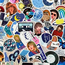50 Taylor Swift Stickers, Midnights, Fun to add to planners water bottles laptop