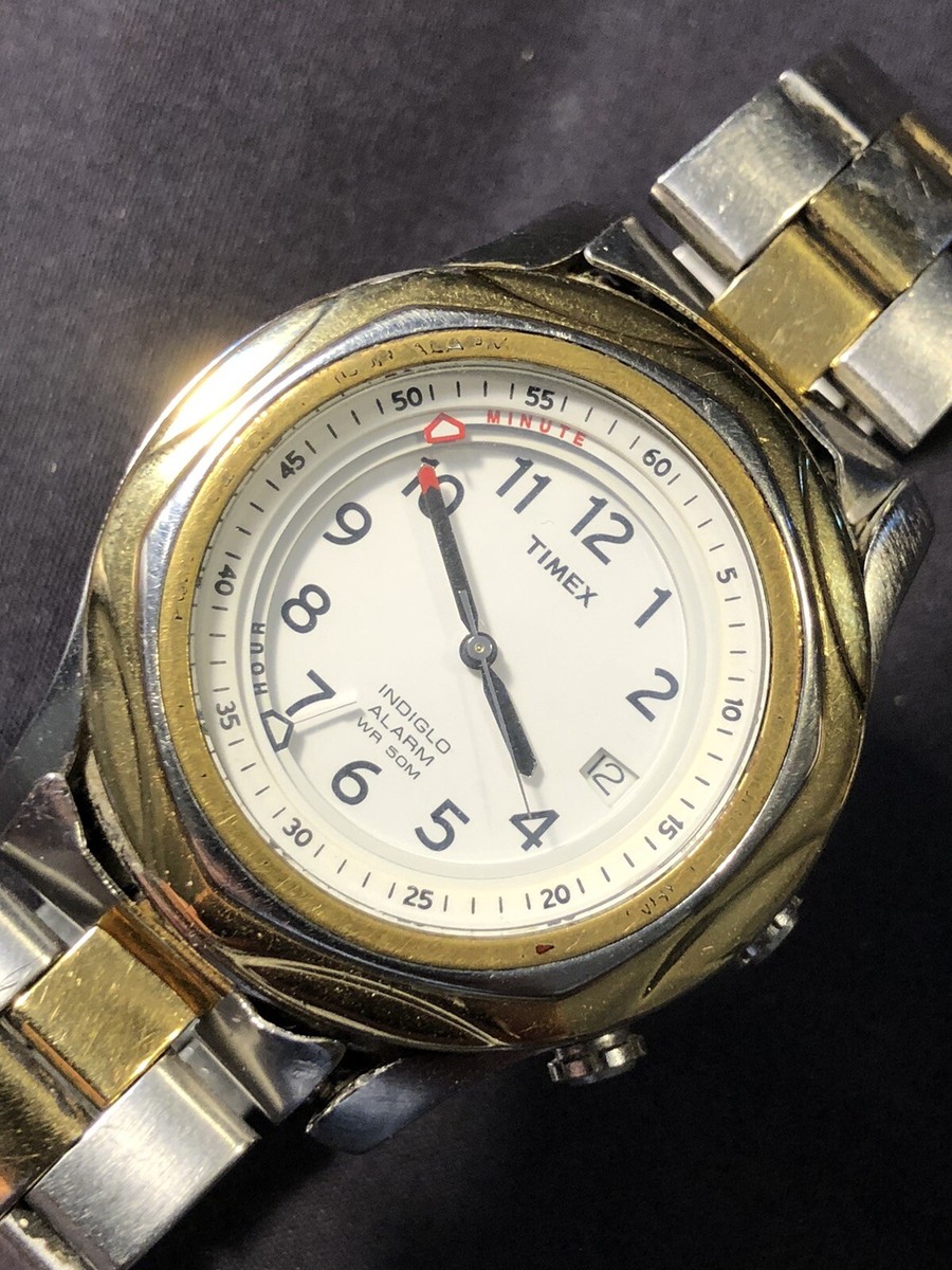 Vintage Timex Men's Watch Alarm Indiglo WR50M Indiglo New Battery
