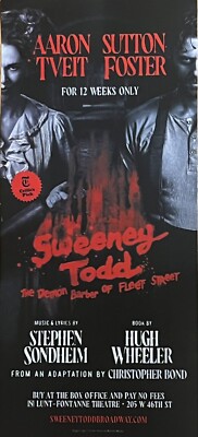SWEENEY TODD - NEUER BROADWAY THEATER FLYER/HANDZETTEL-AARON TVEIT-SUTTON FOSTER
