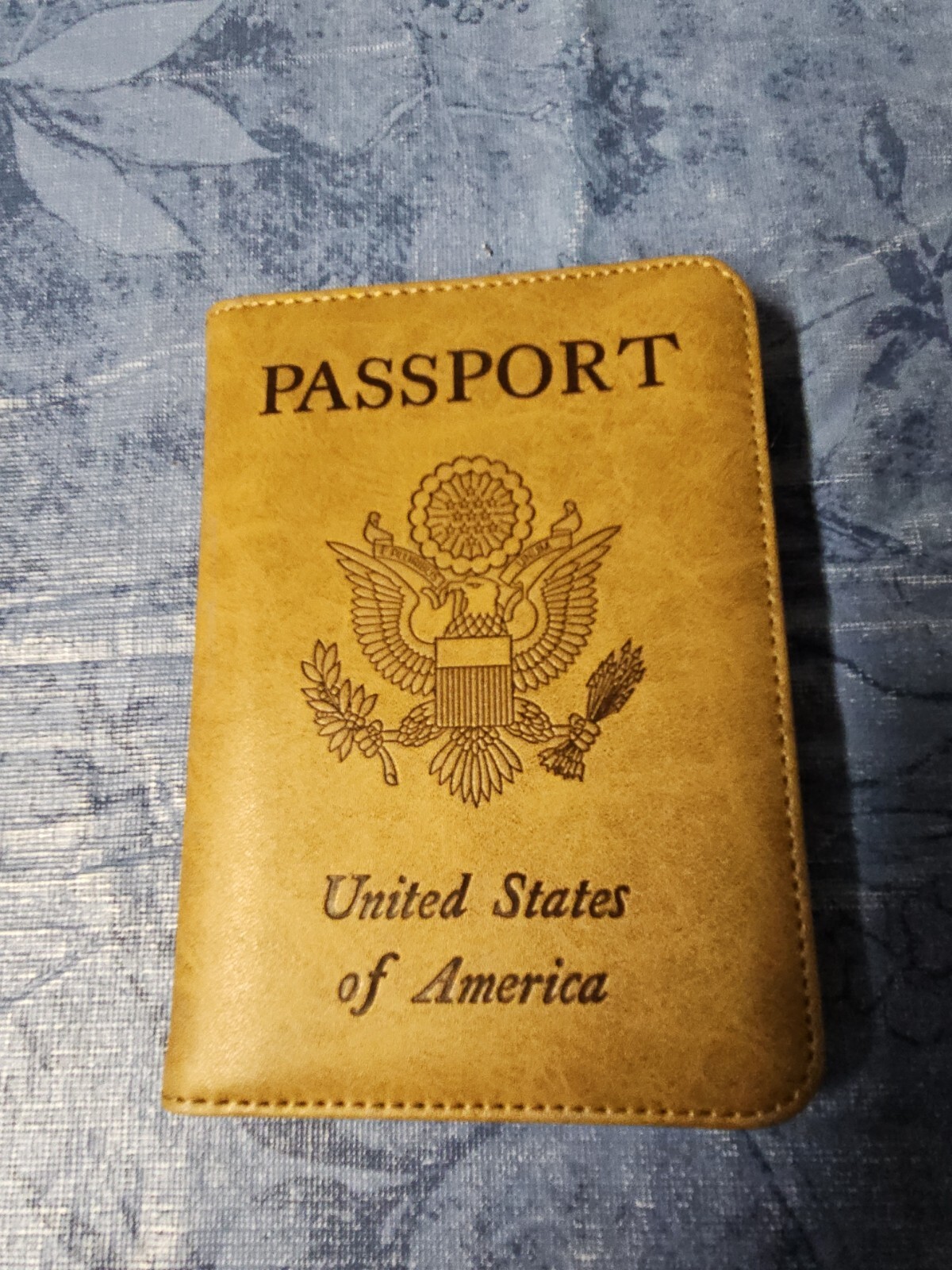 RFID Blocking Leather Passport Holder Travel Document Organizer Wallet Case-image