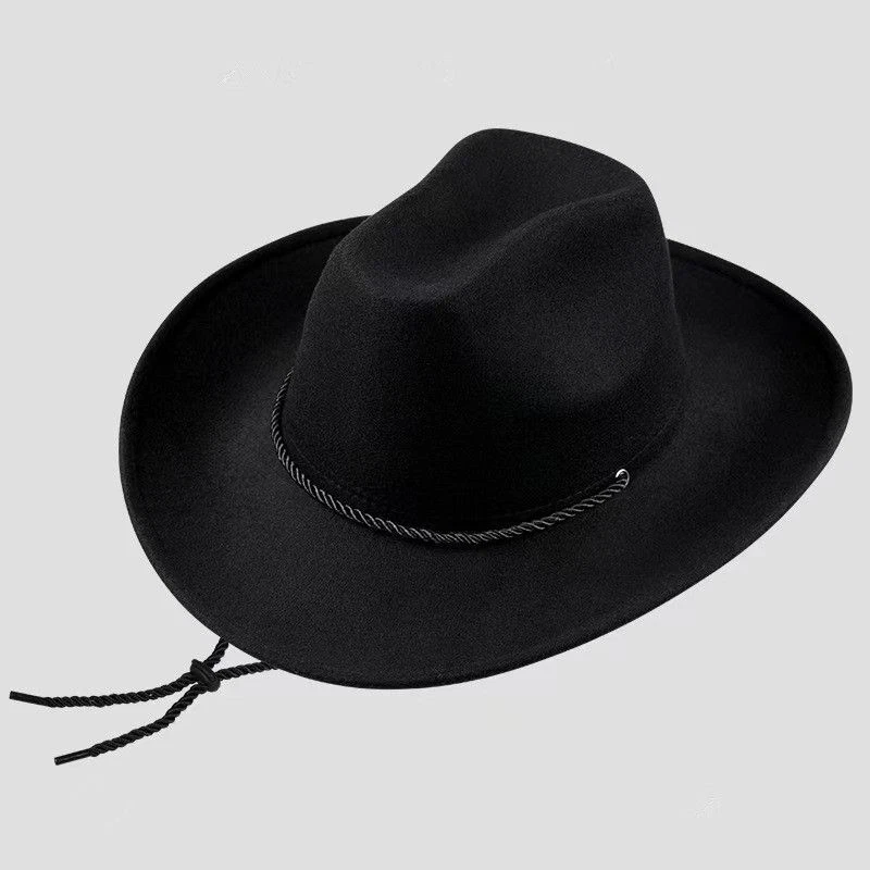 Sombrero Fedora de Fieltro de Lana Estilo Vaquero Occidental Unisex Moda Gorra Diseño Clásico Foto 4 de 4