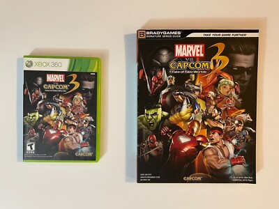 Marvel vs Capcom 3 PRIMA Strategy Guide + Original XBOX 360 Game Bundle