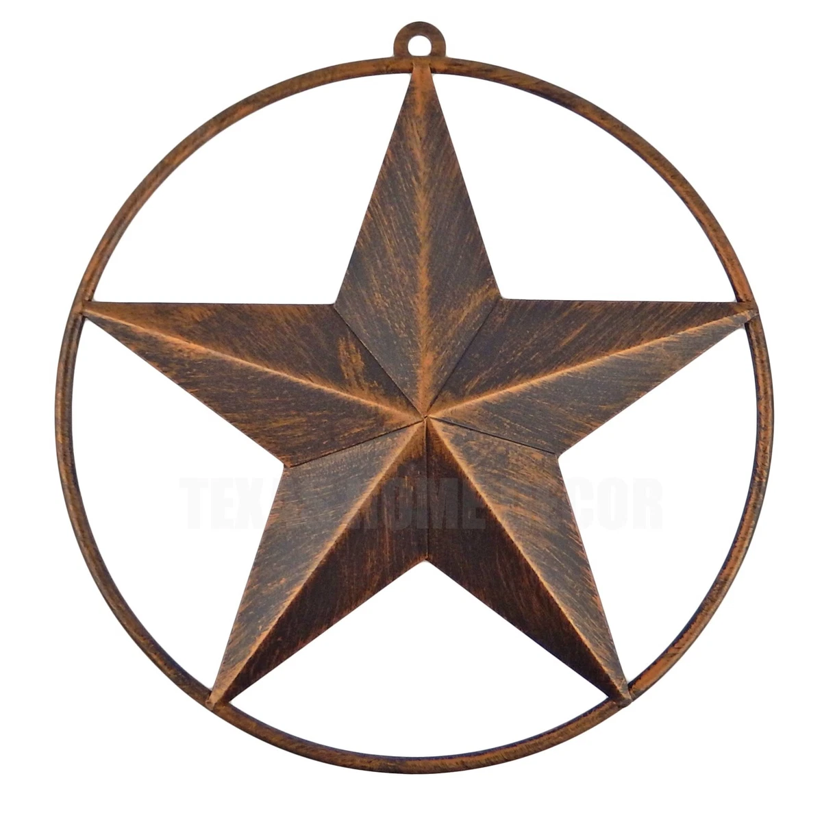 Texas Barn Star Smooth Ring Rustic Tin Metal Wall Decor Brushed Bronze 9  1/2 in | eBay