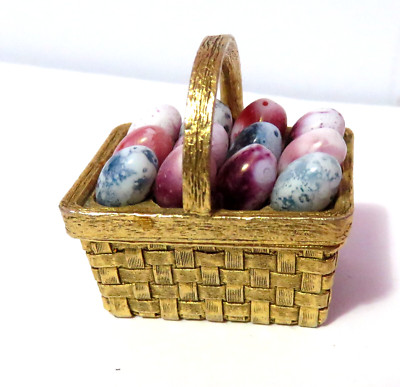 Rare Vintage 1960s Max Factor Hypnotique Robin's Basket PERFUME SOLID FULL