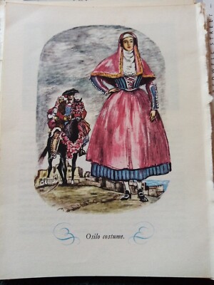El112 Ephemera 50er Jahre Bild Osilo Nationaltracht 