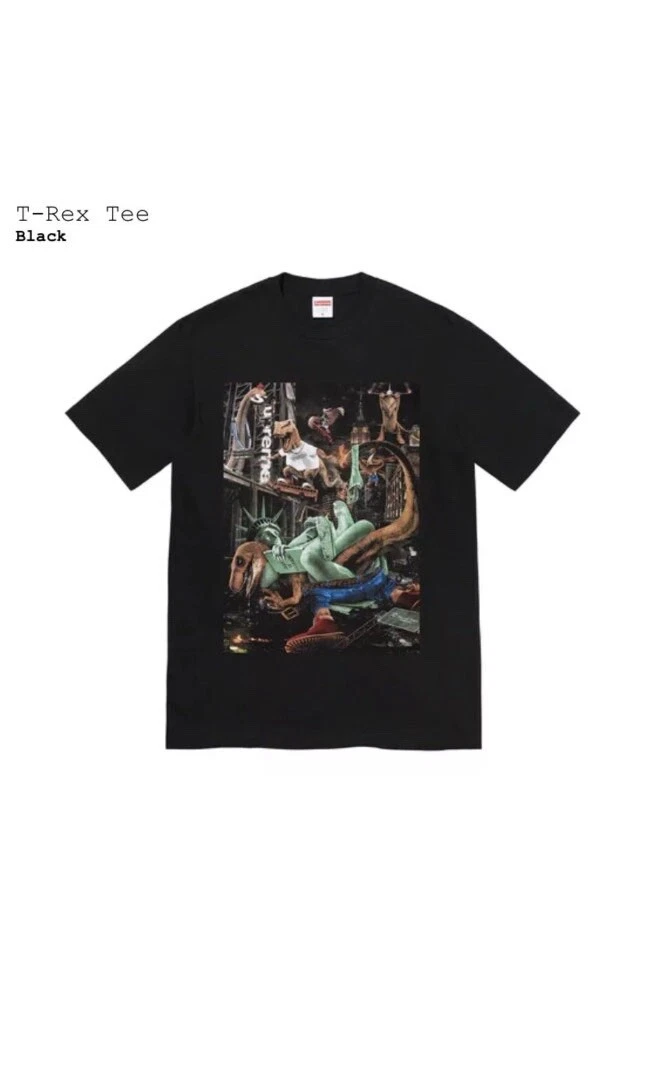 Tee shirt noir Supreme T Rex taille L