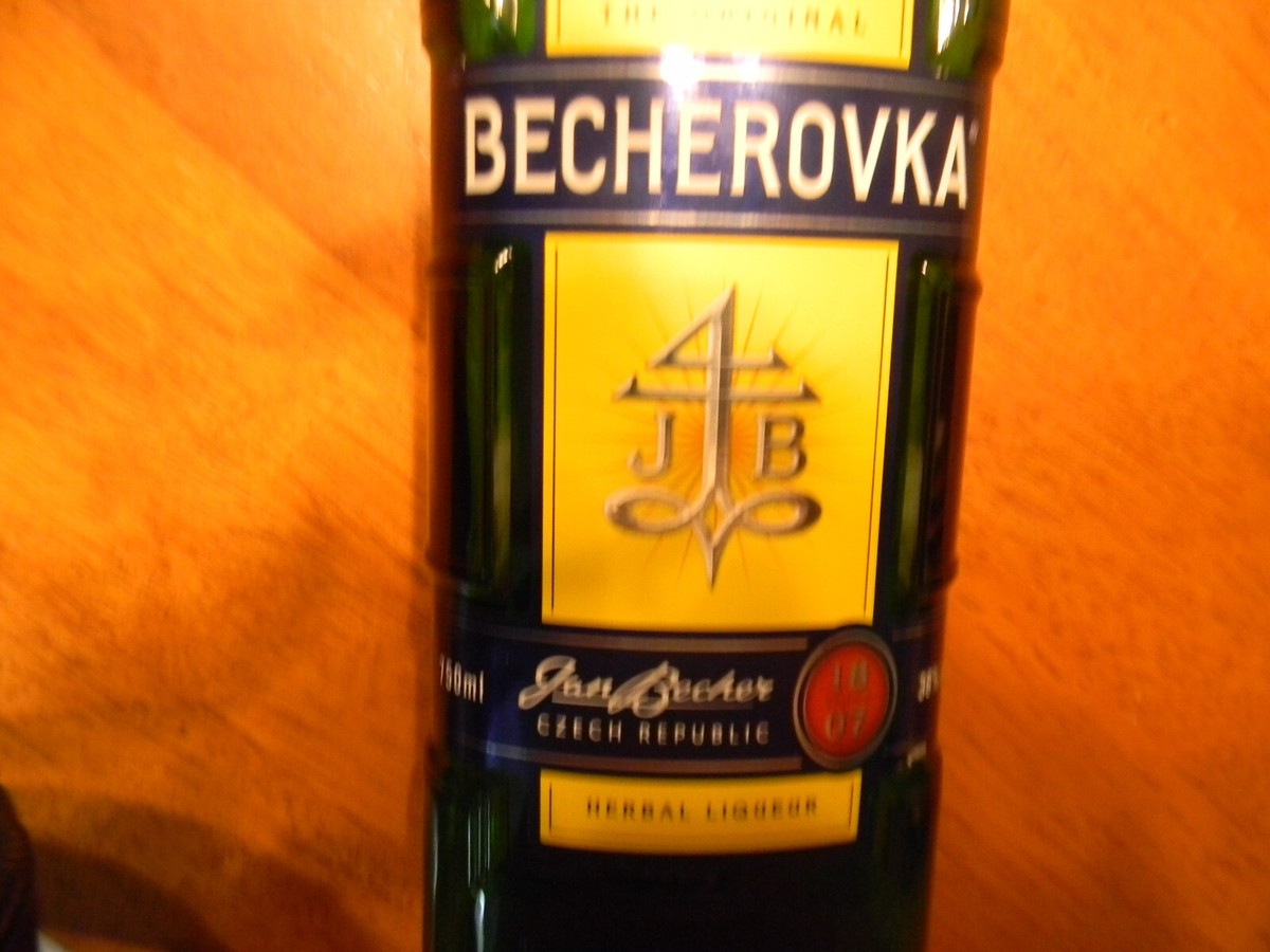 Becherovka Czech Republic Herbal Liquor Bottle Empty 12