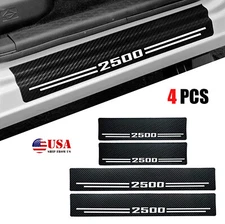 4pcs For Dodge Ram 2500 Carbon Fiber Cab Door Sill Plate Protector Cover Sticker