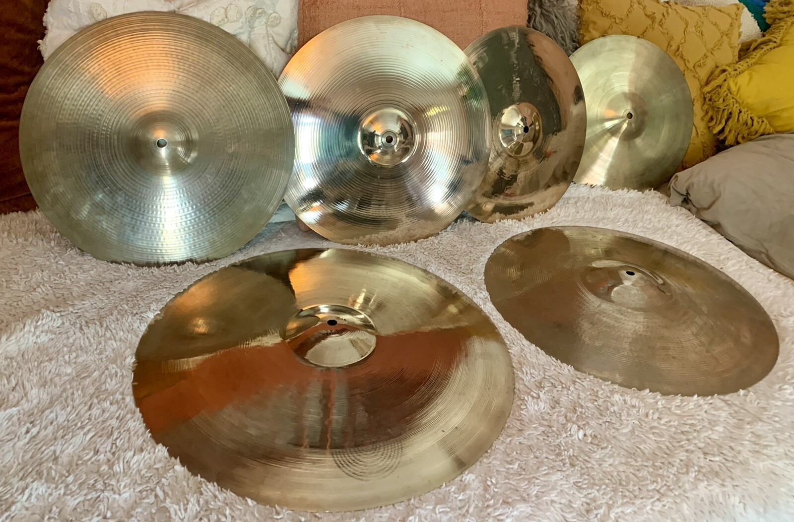 Cymbal Lot of 6 Assorted AA Sabian Zildjian CB In VTG Zildjian