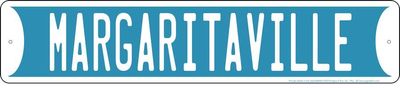 MARGARITAVILLE METAL STREET SIGN 24 X 5'' RD JIMMY BUFFETT BEACH HOUSE MAN CAVE