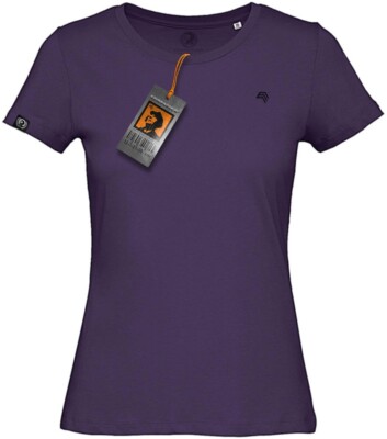 BAC TW043 Damen Medium Fit Bio-Baumwolle Basic T-Shirt COMPANIEER Lila Violett .