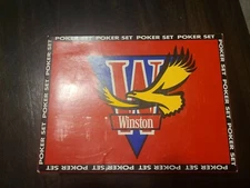 Winston Cigarettes mail in Poker Set Chips And 2 Sets Of Cards Nice! 1993