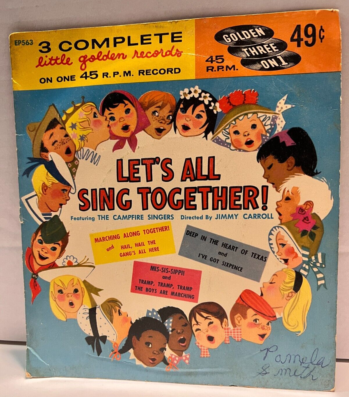 A70 The Campfire Singers: Lets All Sing Together! Golden Records EP563 -Children