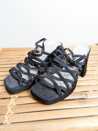 90s square toe sandals - Gem