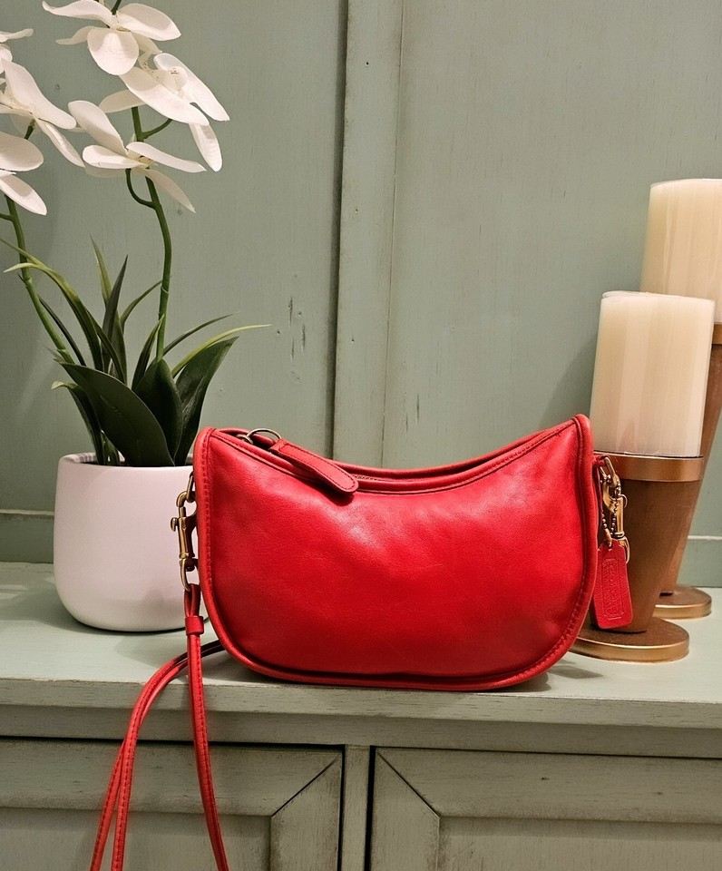 Vintage Coach Small Swinger Crossbody Shoulder Bag Purse (Red) eBay