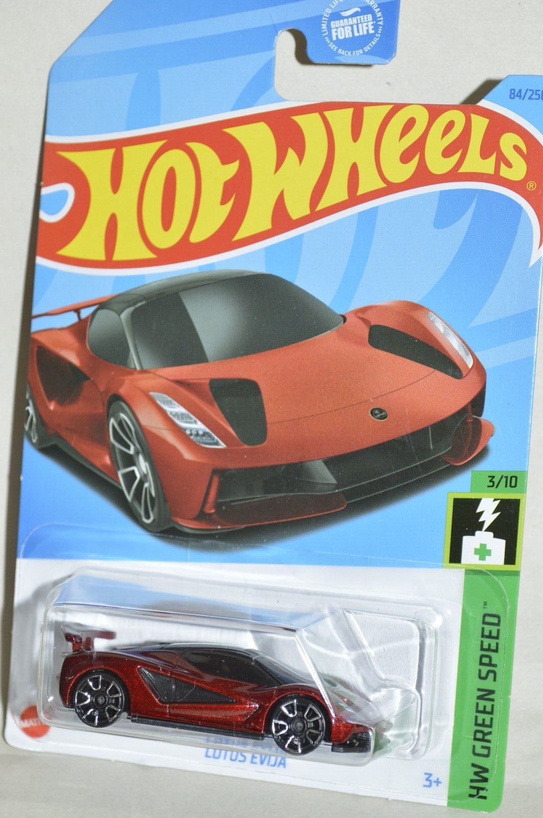Hot Wheels Green Speed 3/10 Lotus Evija Maroon Die-Cast 84/250