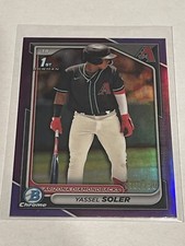 2024 Bowman Chrome Baseball True Purple Refractor Yassel Soler 1st /250