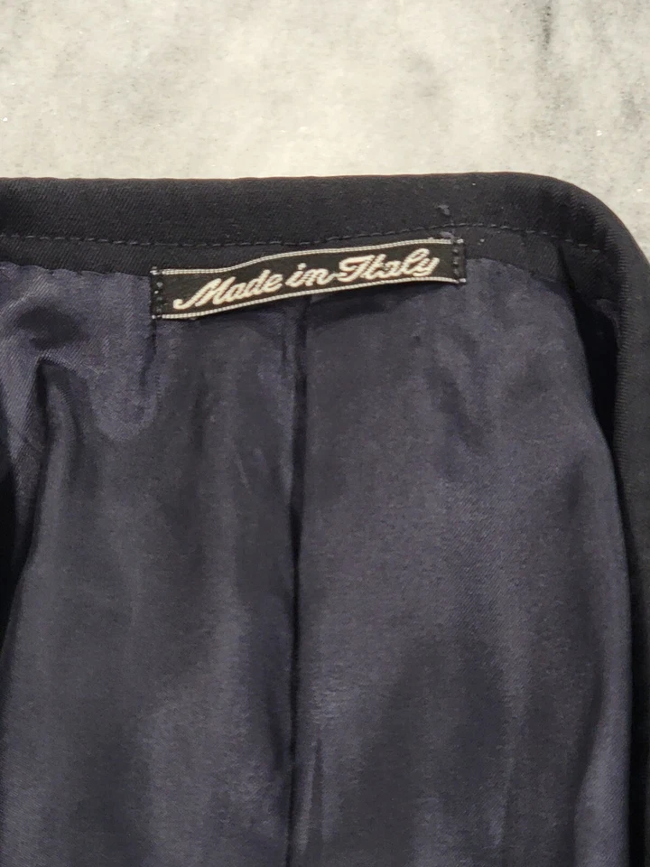 Blazer masculino 42L MANI by Giorgio Armani preto lã virgem 2 casaco esportivo vintage - Imagem 4 de 4