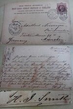 Author Henry John Smith: German PK RICHMOND (London) 1890 to Adelbert NIEMEMEYER