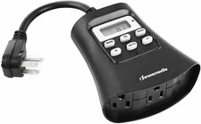 DEWENWILS Outdoor Timer Outlet Plug-in Digital Outside Timer for Holiday Light 